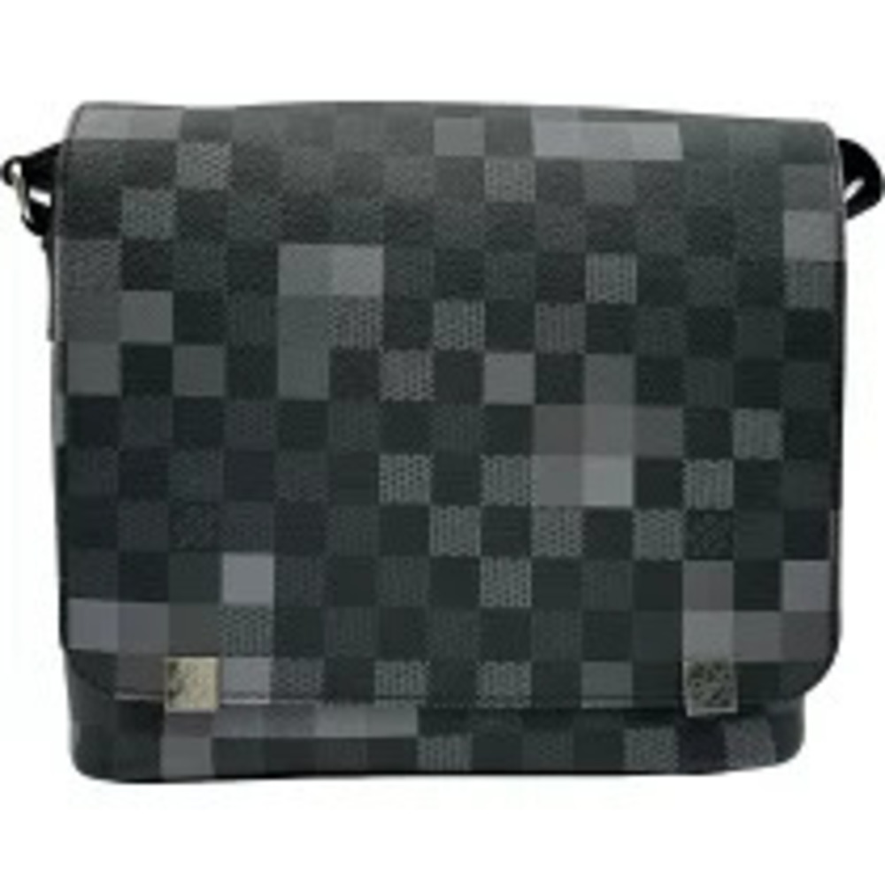 Louis Vuitton District Navy Blue Graphite Black Pixel Shoulder Bag